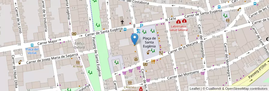 Mapa de ubicacion de Cal Tiet en Spain, Catalonia, Girona, Gironès, Girona.