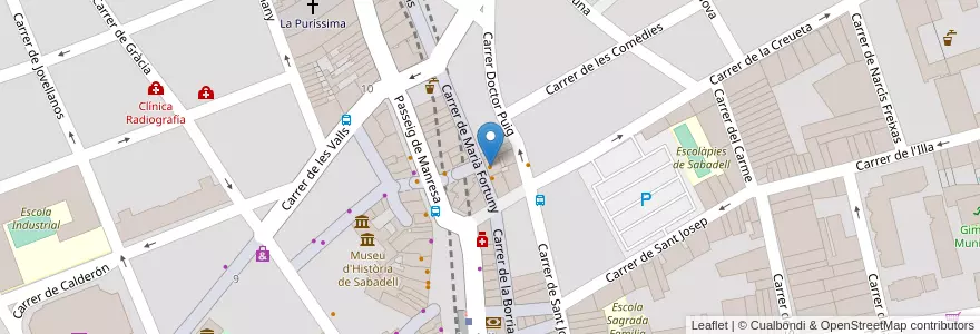 Mapa de ubicacion de CalaBoca en 西班牙, Catalunya, Barcelona, Vallès Occidental, Sabadell.