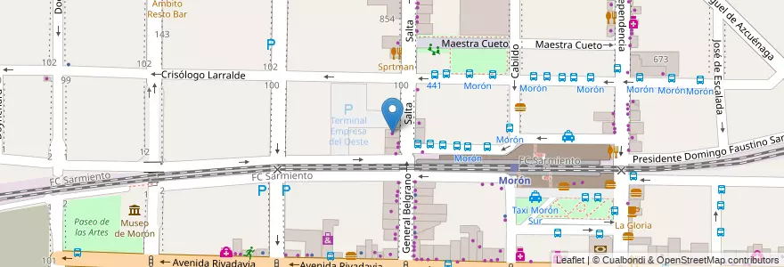 Mapa de ubicacion de Calce Mas en Argentinien, Provinz Buenos Aires, Partido De Morón, Morón.