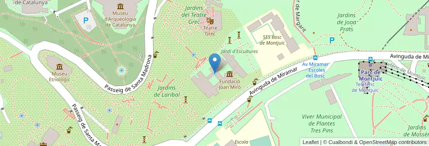 Mapa de ubicacion de Calder Mercury Fountain en 스페인, Catalunya, Barcelona, Barcelonès, 바르셀로나.