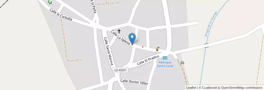 Mapa de ubicacion de Calderón en إسبانيا, قشتالة وليون, ليون, El Páramo, Santa Marina Del Rey.