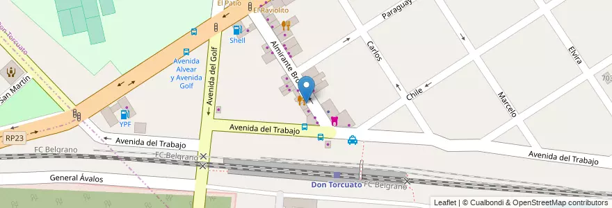 Mapa de ubicacion de Calderon en アルゼンチン, ブエノスアイレス州, Don Torcuato.