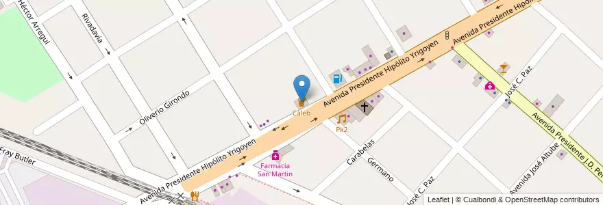 Mapa de ubicacion de Caleb en Arjantin, Buenos Aires, Partido De José C. Paz.