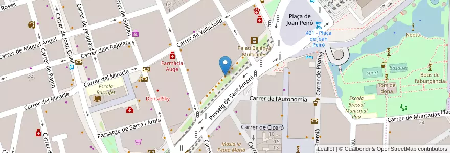 Mapa de ubicacion de Calero's en 스페인, Catalunya, Barcelona, Barcelonès, 바르셀로나.