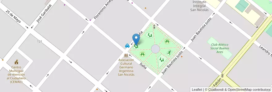 Mapa de ubicacion de Calesita en آرژانتین, استان بوئنوس آیرس, Partido De San Nicolás, San Nicolás De Los Arroyos.