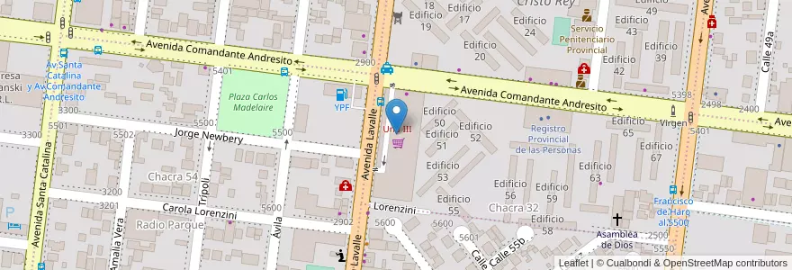 Mapa de ubicacion de Cali Bar en 아르헨티나, Misiones, Departamento Capital, Municipio De Posadas, Posadas.
