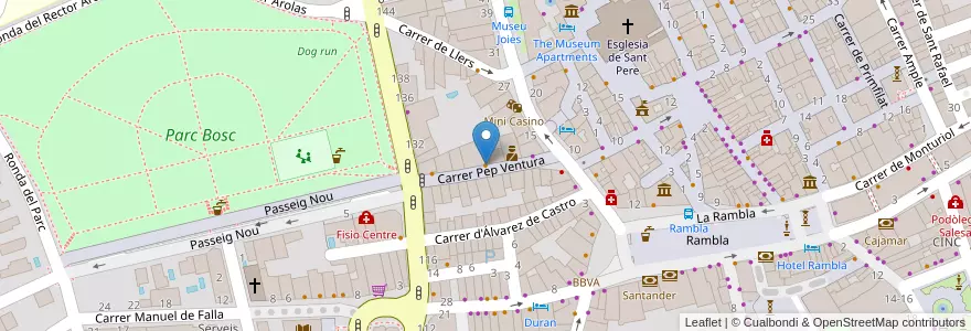 Mapa de ubicacion de Càlid Cafe en España, Cataluña, Gerona, Alto Ampurdán, Figueras.