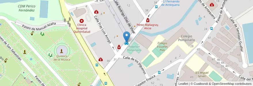 Mapa de ubicacion de Calle Arzobispo Morcillo en Spain, Aragon, Zaragoza, Zaragoza, Zaragoza.