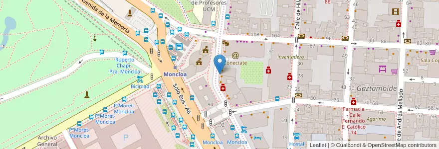 Mapa de ubicacion de Calle de Isaac Peral, 2 en Espanha, Comunidade De Madrid, Comunidade De Madrid, Área Metropolitana De Madrid Y Corredor Del Henares, Madrid.