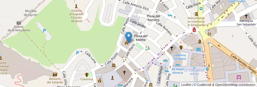 Mapa de ubicacion de Calle Marín en Espanha, Andaluzia, Almeria, Almeria.