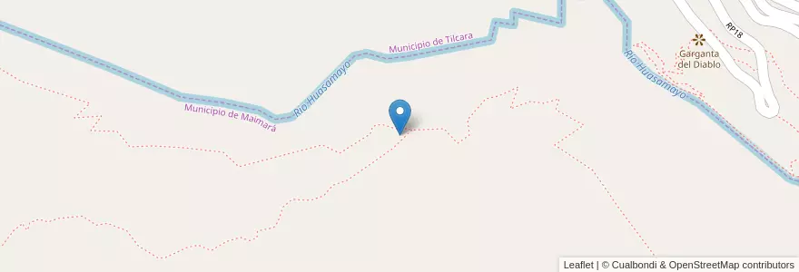 Mapa de ubicacion de Calvario en Arjantin, Jujuy, Departamento Tilcara, Municipio De Maimará.