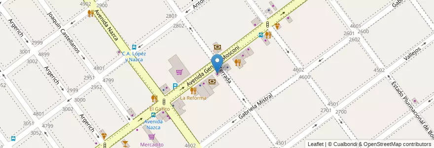Mapa de ubicacion de Calvino Tabuada, Villa Pueyrredon en Аргентина, Буэнос-Айрес, Comuna 12, Буэнос-Айрес.