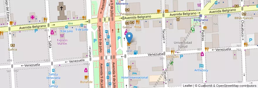 Mapa de ubicacion de Calypso, Montserrat en 阿根廷, Ciudad Autónoma De Buenos Aires, Comuna 1, 布宜诺斯艾利斯.