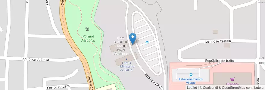 Mapa de ubicacion de CAM Centro Administrativo Ministerial en 아르헨티나, 칠레, 네우켄주, Departamento Confluencia, Municipio De Neuquén, Neuquén.