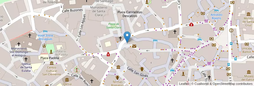 Mapa de ubicacion de Cámara de Comercio Toledo en 스페인, Castilla-La Mancha, 톨레도, 톨레도, 톨레도.