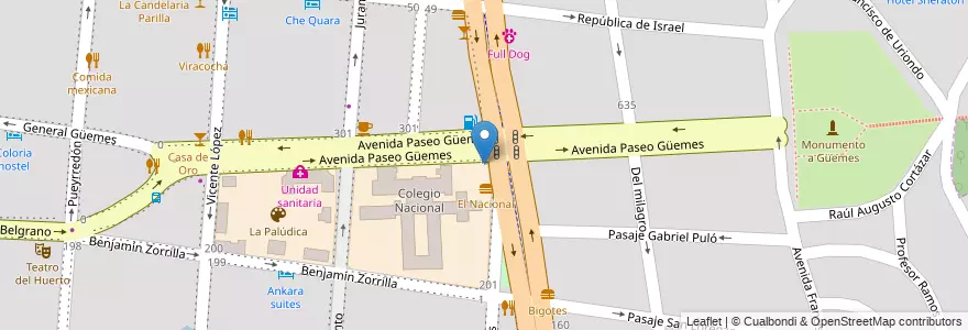Mapa de ubicacion de Cámara de Turismo de Salta en Argentinien, Salta, Capital, Municipio De Salta, Salta.