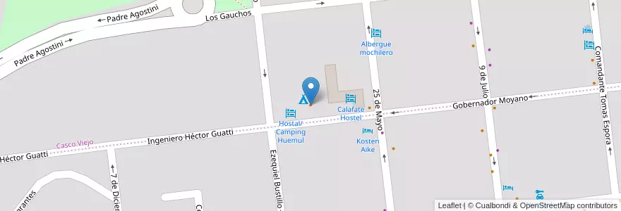 Mapa de ubicacion de Cambalache en アルゼンチン, マガジャネス・イ・デ・ラ・アンタルティカ・チレーナ州, チリ, サンタクルス州, El Calafate, Lago Argentino.