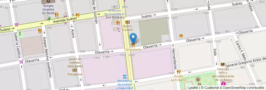 Mapa de ubicacion de Cambalache, Barracas en 阿根廷, Ciudad Autónoma De Buenos Aires, Comuna 4, 布宜诺斯艾利斯.