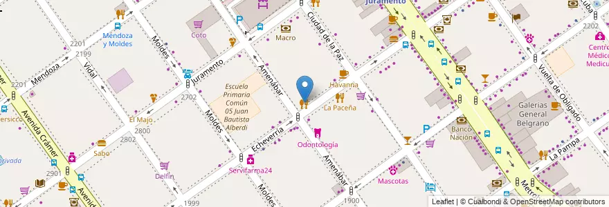 Mapa de ubicacion de Cambalache, Belgrano en 阿根廷, Ciudad Autónoma De Buenos Aires, 布宜诺斯艾利斯, Comuna 13.