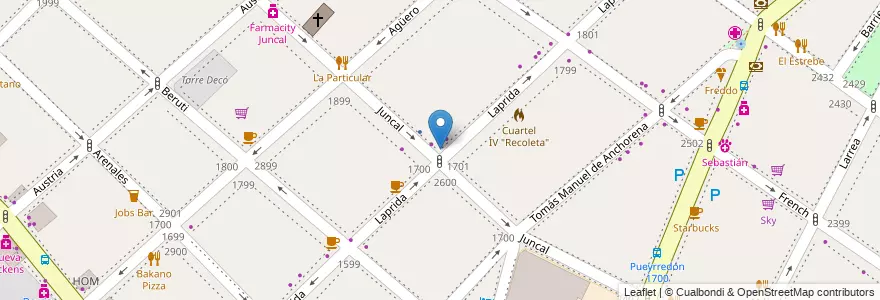 Mapa de ubicacion de Cambalache, Recoleta en アルゼンチン, Ciudad Autónoma De Buenos Aires, Comuna 2, ブエノスアイレス.