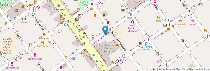 Mapa de ubicacion de Cambia Tu Voz, Belgrano en Argentinien, Ciudad Autónoma De Buenos Aires, Buenos Aires, Comuna 13.