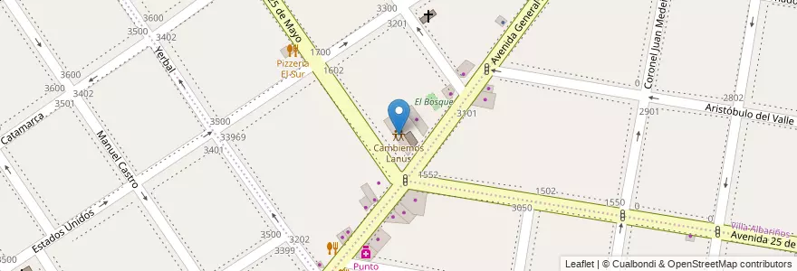 Mapa de ubicacion de Cambiemos Lanús en Arjantin, Buenos Aires, Partido De Lanús, Lanús Oeste.