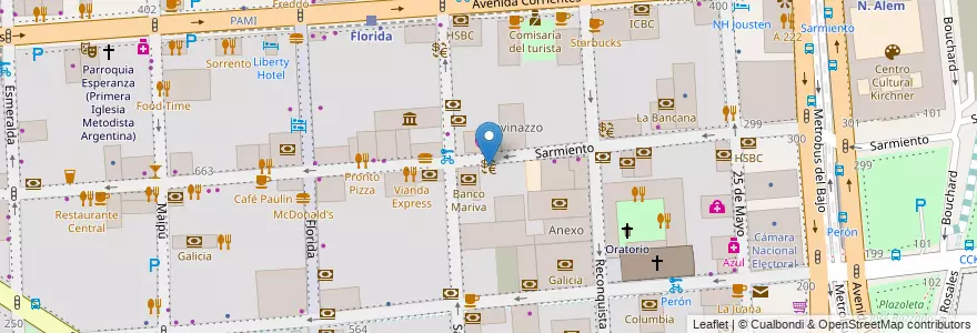 Mapa de ubicacion de Cambio Alpe, San Nicolas en 阿根廷, Ciudad Autónoma De Buenos Aires, Comuna 1, 布宜诺斯艾利斯.