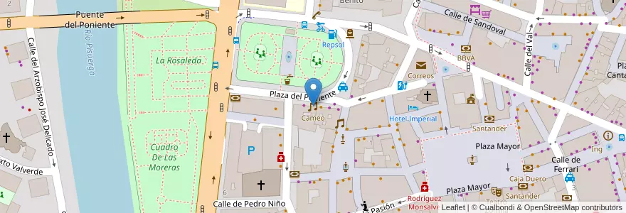 Mapa de ubicacion de Cameo en Spagna, Castilla Y León, Valladolid, Valladolid.