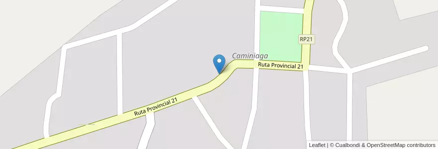 Mapa de ubicacion de Caminiaga en Argentinien, Provinz Córdoba, Departamento Sobremonte, Pedanía Caminiaga, Comuna De Caminiaga.