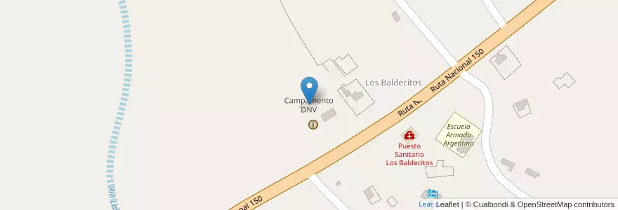Mapa de ubicacion de Campamento DNV en 阿根廷, San Juan, Valle Fértil.