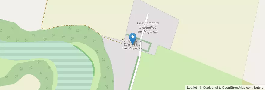 Mapa de ubicacion de Campamento Evangelico Las Mojarras en Argentina, Córdova, Departamento General San Martín, Pedanía Mojarras.
