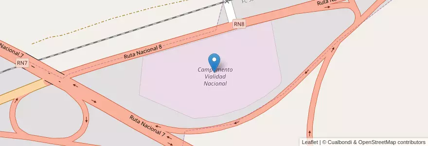 Mapa de ubicacion de Campamento Vialidad Nacional en Argentinien, San Luis, General Pedernera, Villa Mercedes, Municipio De Villa Mercedes.
