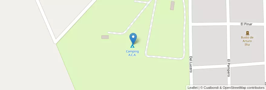 Mapa de ubicacion de Camping A.C.A. en Arjantin, Buenos Aires, Partido De Chascomús.