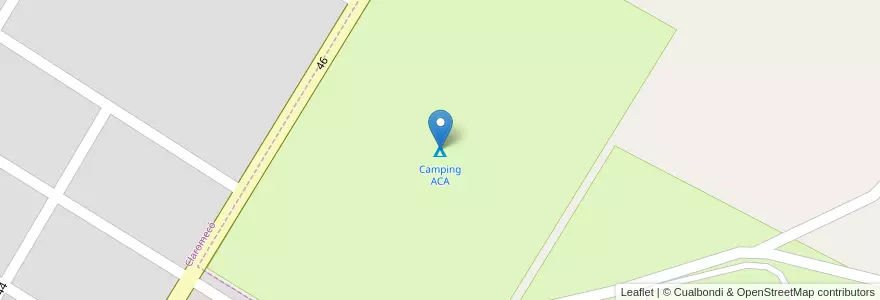 Mapa de ubicacion de Camping ACA en 아르헨티나, 부에노스아이레스주, Partido De Tres Arroyos.