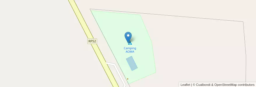 Mapa de ubicacion de Camping AOMA en Argentina, Chile, Mendoza, Departamento Las Heras, Distrito Capdevilla.