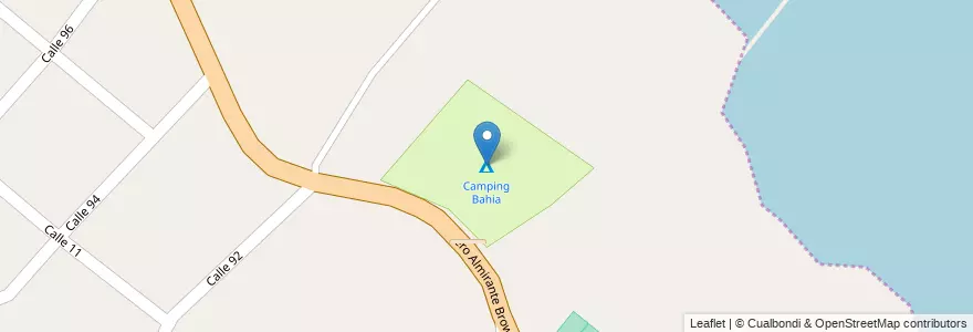 Mapa de ubicacion de Camping Bahia en アルゼンチン, ブエノスアイレス州, Partido De Ensenada.