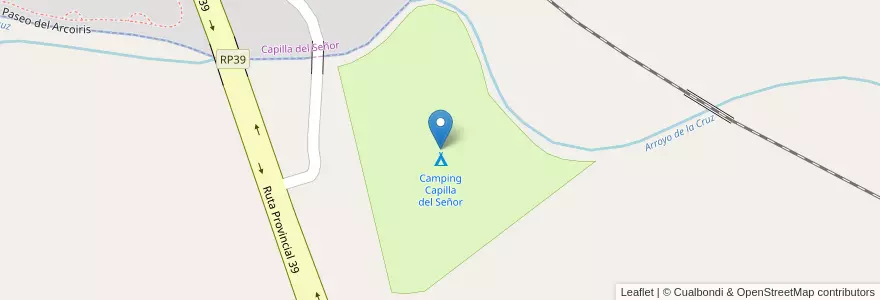 Mapa de ubicacion de Camping Capilla del Señor en Argentina, Buenos Aires, Partido De Exaltación De La Cruz.