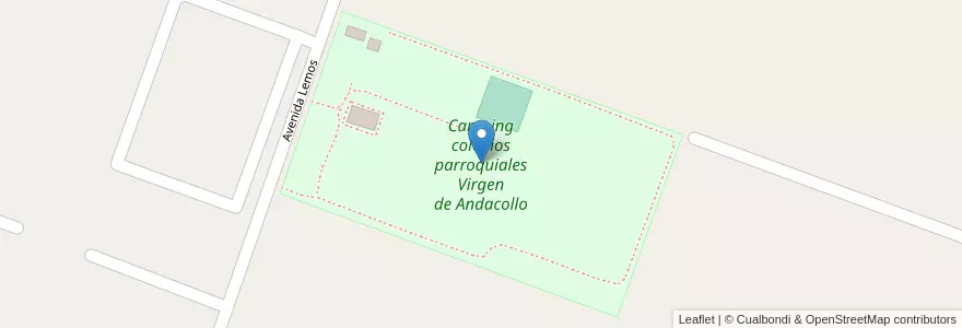 Mapa de ubicacion de Camping colegios parroquiales Virgen de Andacollo en Аргентина, Сан-Хуан, Чили, Pocito.