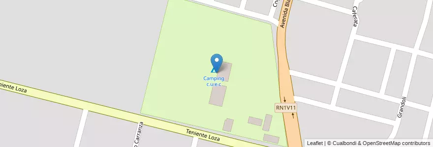 Mapa de ubicacion de Camping c.u.e.c en آرژانتین, سانتافه, Departamento La Capital, Santa Fe Capital, سانتافه.
