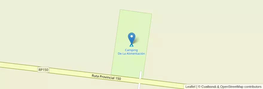 Mapa de ubicacion de Camping De La Alimentación en Аргентина, Чили, Мендоса, Departamento San Rafael, Distrito Veinticinco De Mayo.
