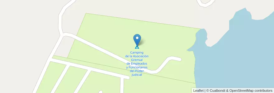 Mapa de ubicacion de Camping de la Asociación Gremial de Empleados y Funcionarios del Poder Judicial en Argentina, Cile, Mendoza, Departamento Luján De Cuyo, Distrito El Carrizal.