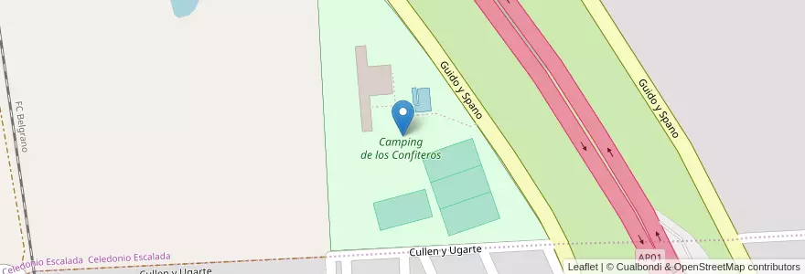 Mapa de ubicacion de Camping de los Confiteros en Argentinien, Santa Fe, Departamento Rosario, Municipio De Rosario, Rosario.