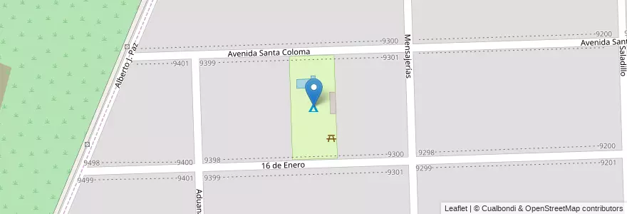 Mapa de ubicacion de Camping de Suboficiales de la Policía Federal en Arjantin, Santa Fe, Departamento Rosario, Municipio De Rosario.