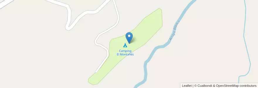 Mapa de ubicacion de Camping El Montañés en Argentinië, Chili, Mendoza, Departamento Luján De Cuyo, Distrito Potrerillos.