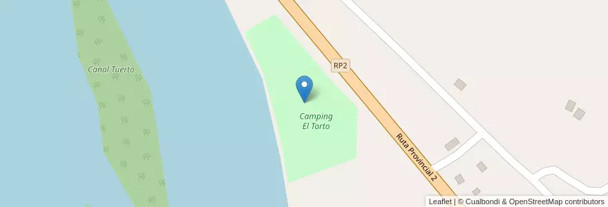 Mapa de ubicacion de Camping El Torto en 아르헨티나, Misiones, Departamento Veinticinco De Mayo, Municipio De Alba Posse.