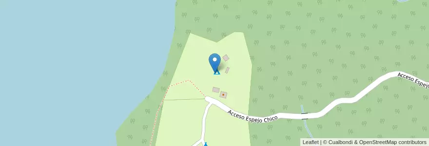 Mapa de ubicacion de Camping Espejo Chico Zona Norte en アルゼンチン, チリ, ネウケン州, Departamento Los Lagos.