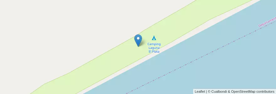 Mapa de ubicacion de Camping Laguna El Plata en Argentine, Santa Fe, Departamento San Justo, Municipio De Vera Y Pintado.