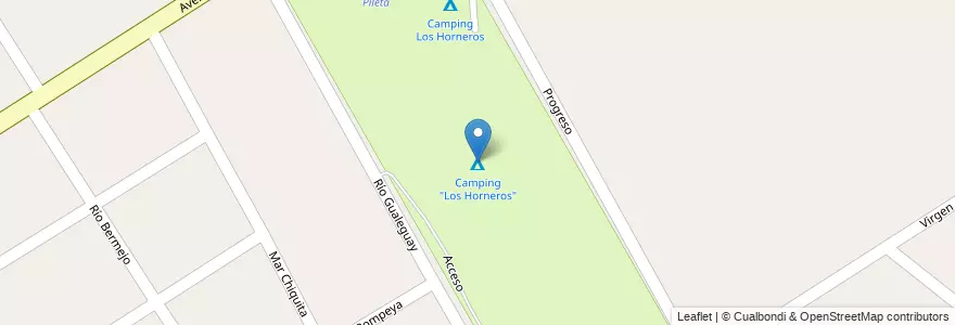 Mapa de ubicacion de Camping "Los Horneros" en Arjantin, Buenos Aires, Partido De Florencio Varela, Villa Vatteone.