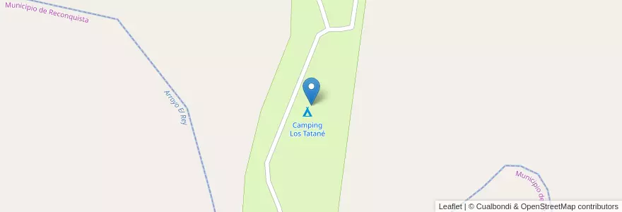 Mapa de ubicacion de Camping Los Tatané en Argentinien, Santa Fe, Departamento General Obligado, Municipio De Avellaneda.