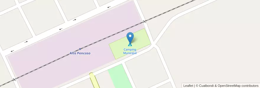 Mapa de ubicacion de Camping Municipal en 阿根廷, San Luis, Juan Martín De Pueyrredón, Comisión Municipal De Alto Pencoso.